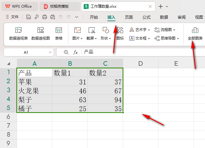 WPS雙縱坐標軸