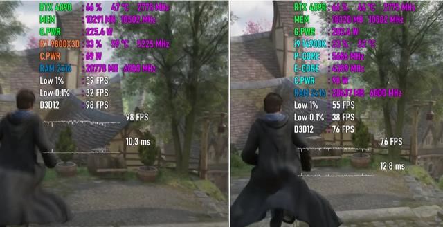 9800X3D對比14900K測評