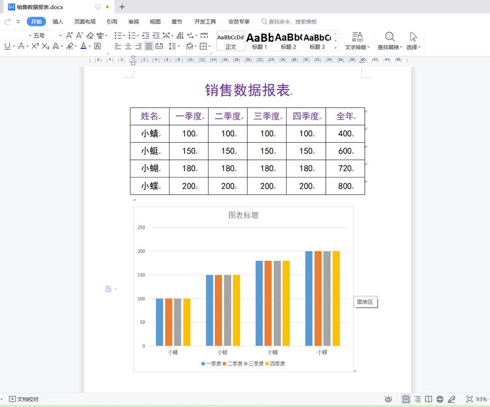 wps柱形圖製作方法